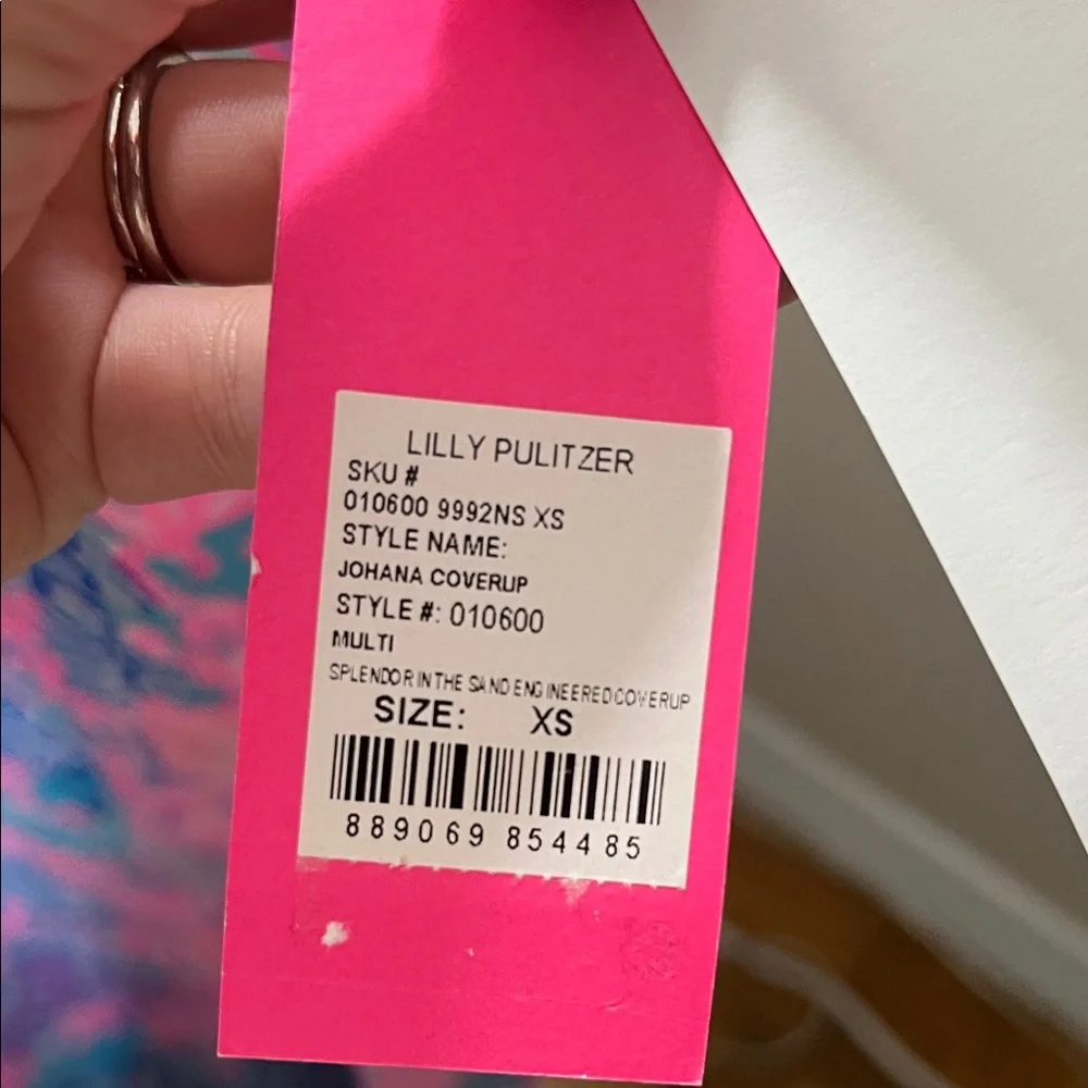 Lilly Pulitzer Pink and Blue Patterned Coverup - Picture 6 of 7